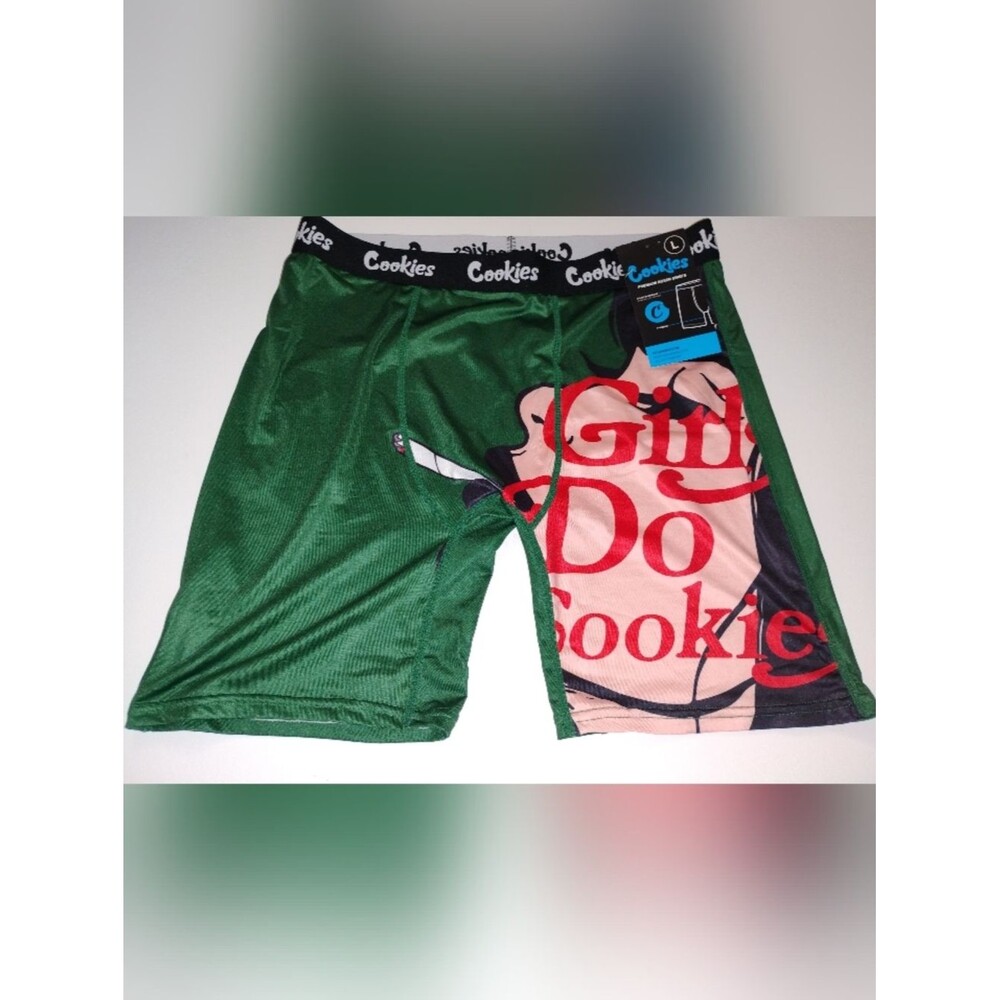 Cookies Men's Boxers New Green With Graphics Girls Do Cookies Size L
